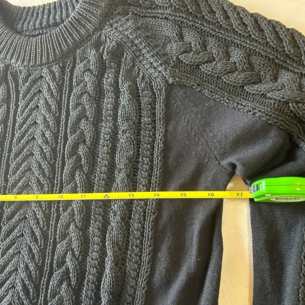rag & bone Dexter Aran Cable-Knit Sweater wool XS